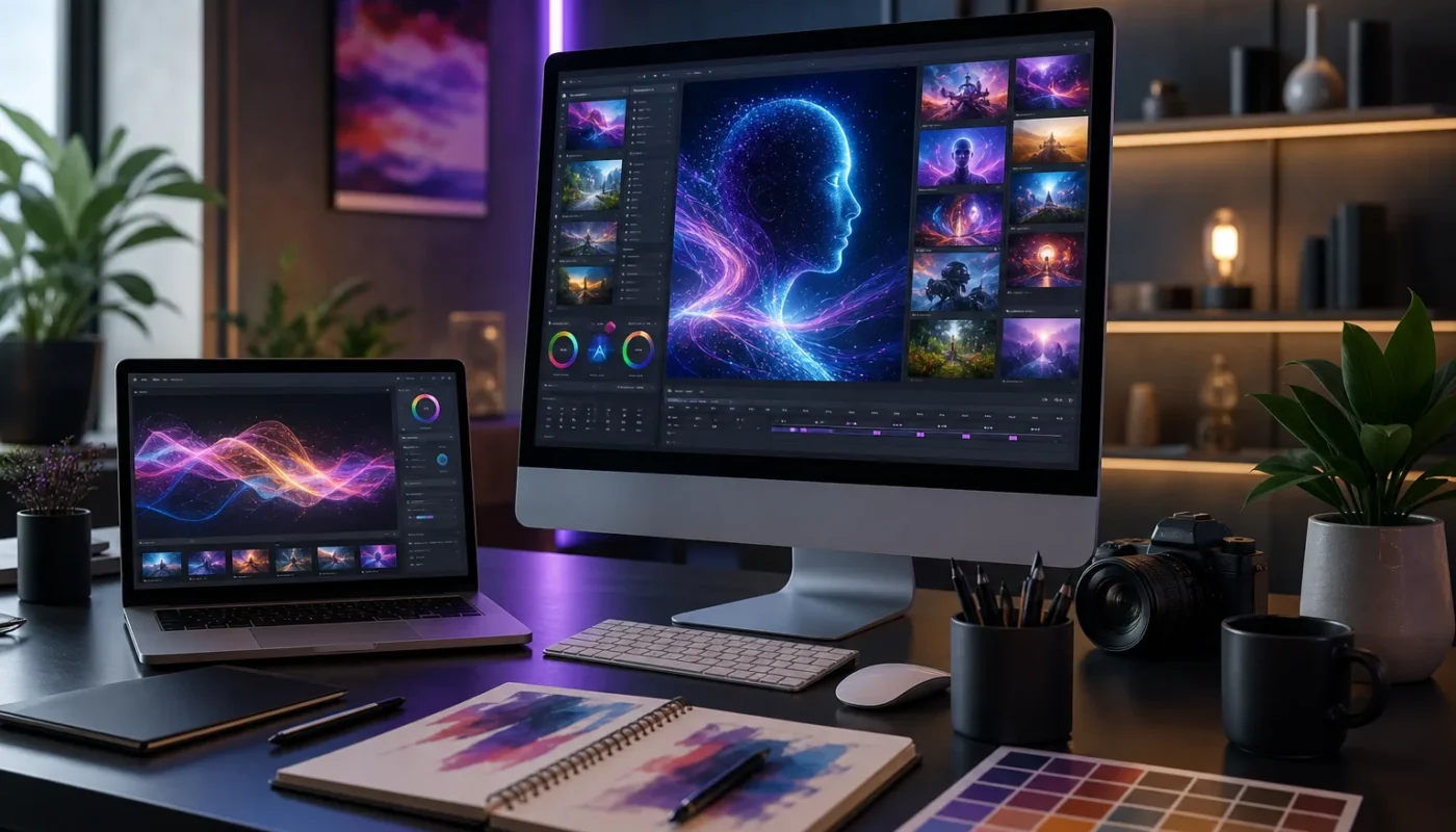 AI-powered content creation tools maintaining brand voice for marketing