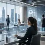 Futuristic AI technology interface powering modern business in 2026