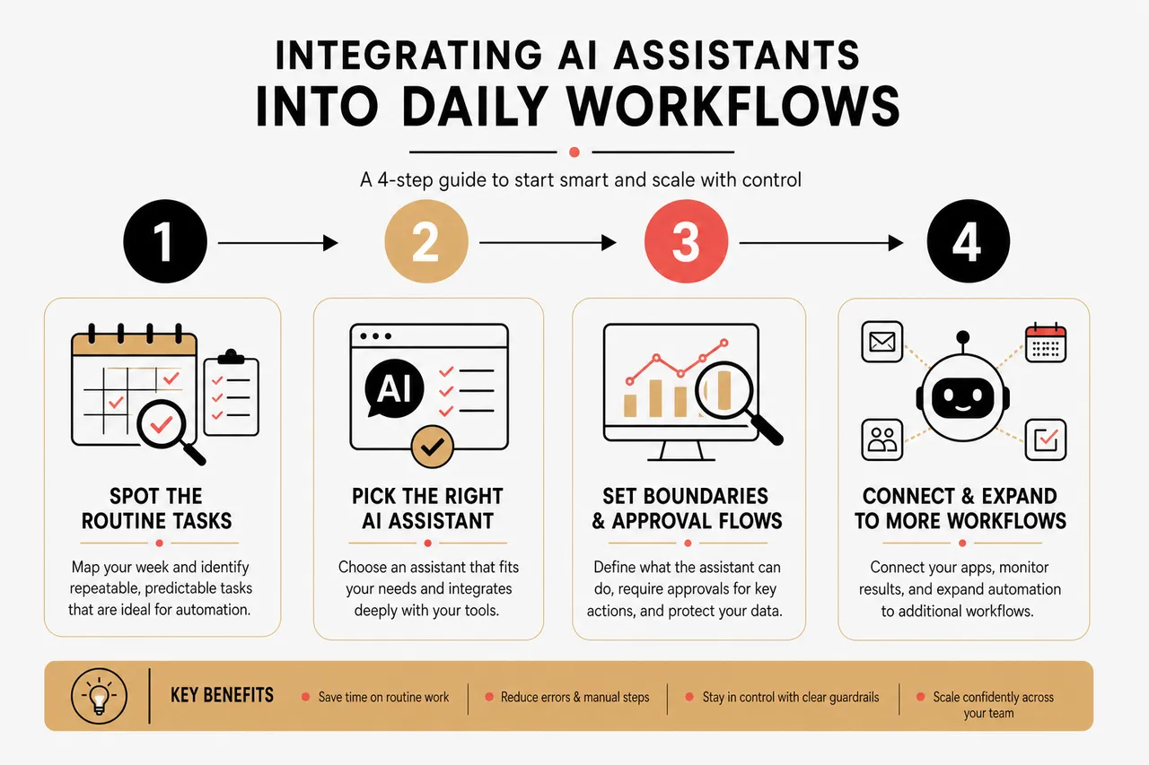 How to Use an AI Assistant to Automate Your Daily Tasks Without Losing Control? , Integrating AI Assistants into Daily Workflows