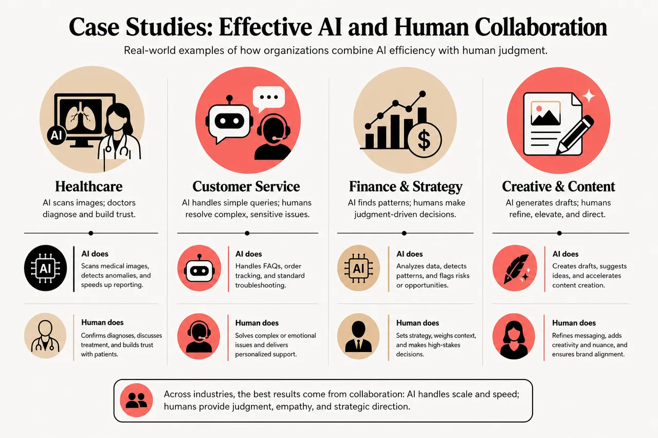 AI Automation vs Human Work in 2026 and What Tasks to Delegate or Keep? , Case Studies: Effective AI and Human Collaboration