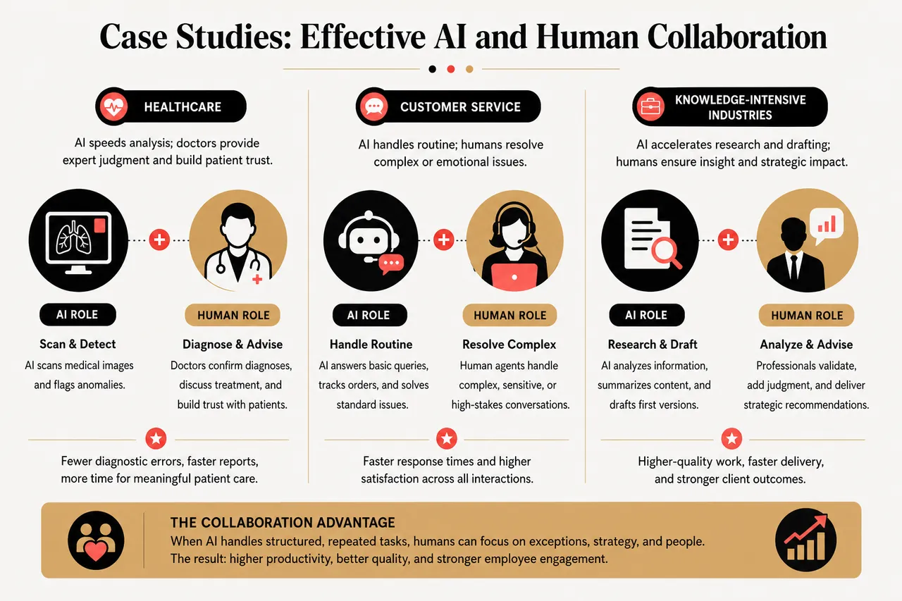 AI Automation vs Human Work in 2026 and What Tasks to Delegate or Keep? , Case Studies: Effective AI and Human Collaboration